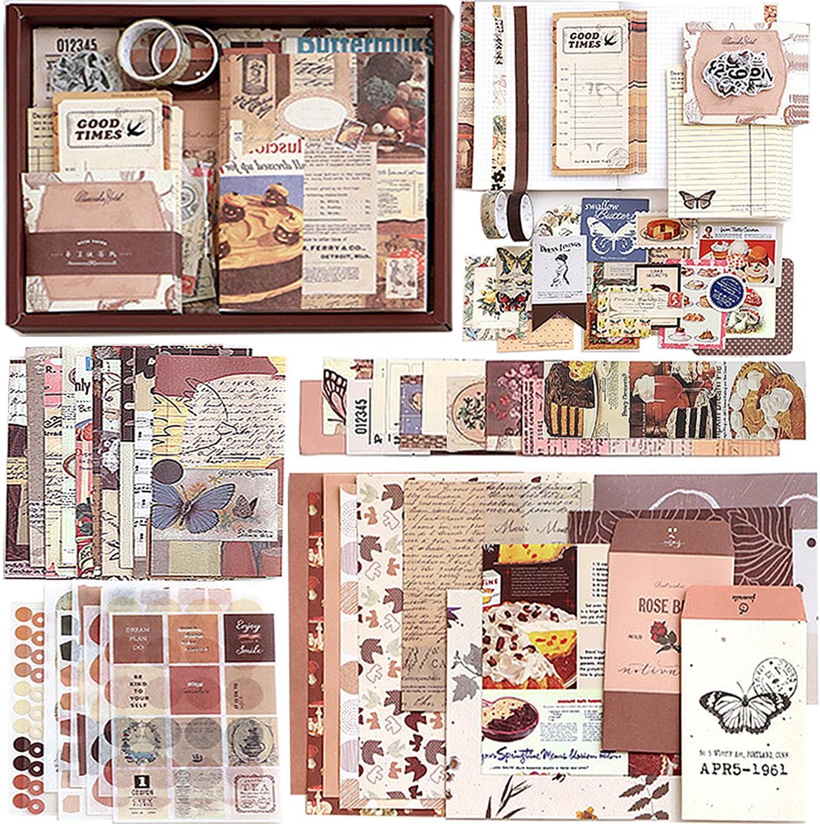 Dailygoods- Bullet Journalset 346 Stuks - Scrapbook Set - Notitieboek - Washi Tape - Stickers - A6 Raster Notitieboek - Scrapbookset
