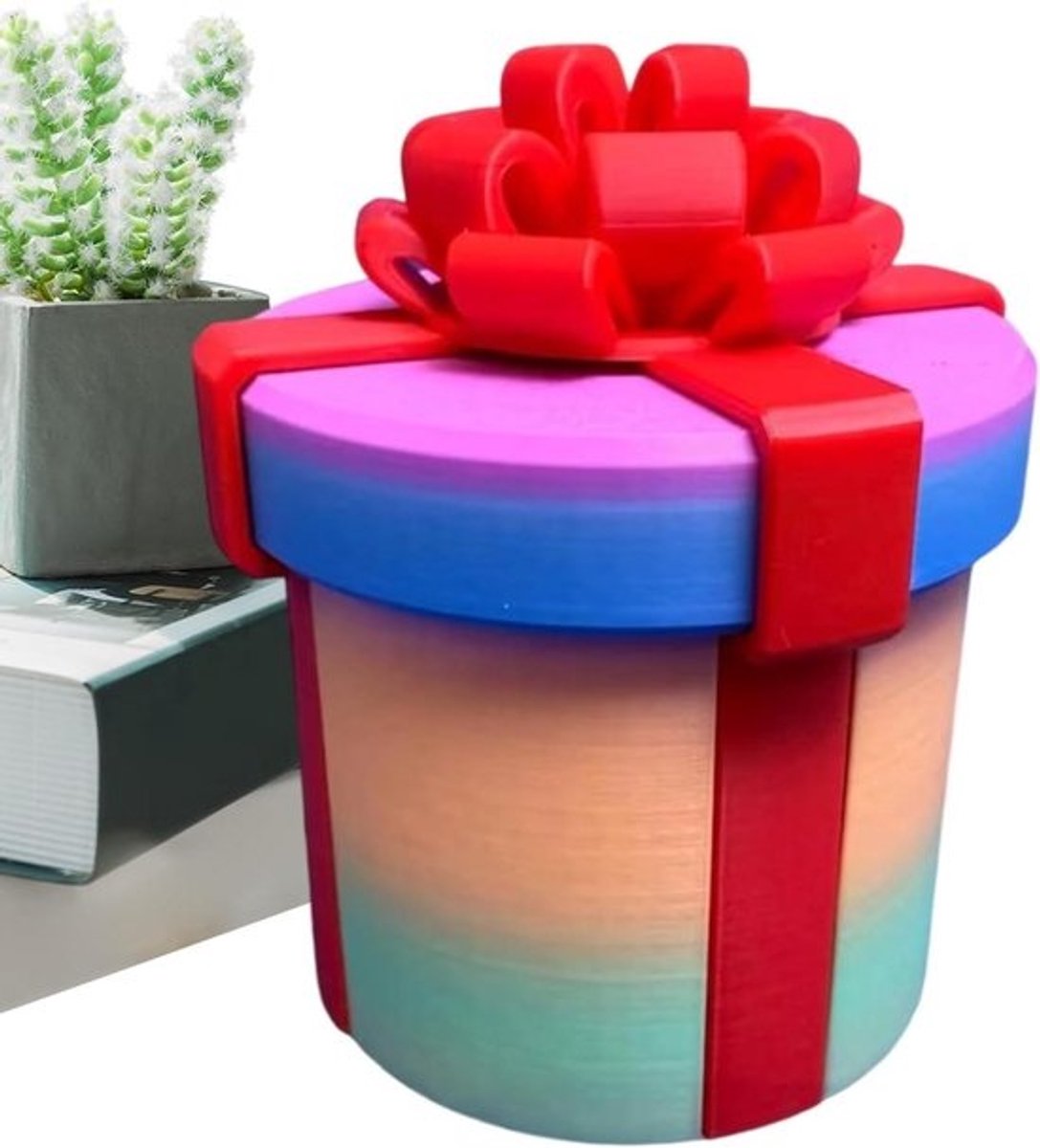 Puzzeldoos - Geldkistje Cadeau - Feestelijke Verrassing - In elkaar grijpend ontwerp - Moyen 5 lagen - Kleurrijk