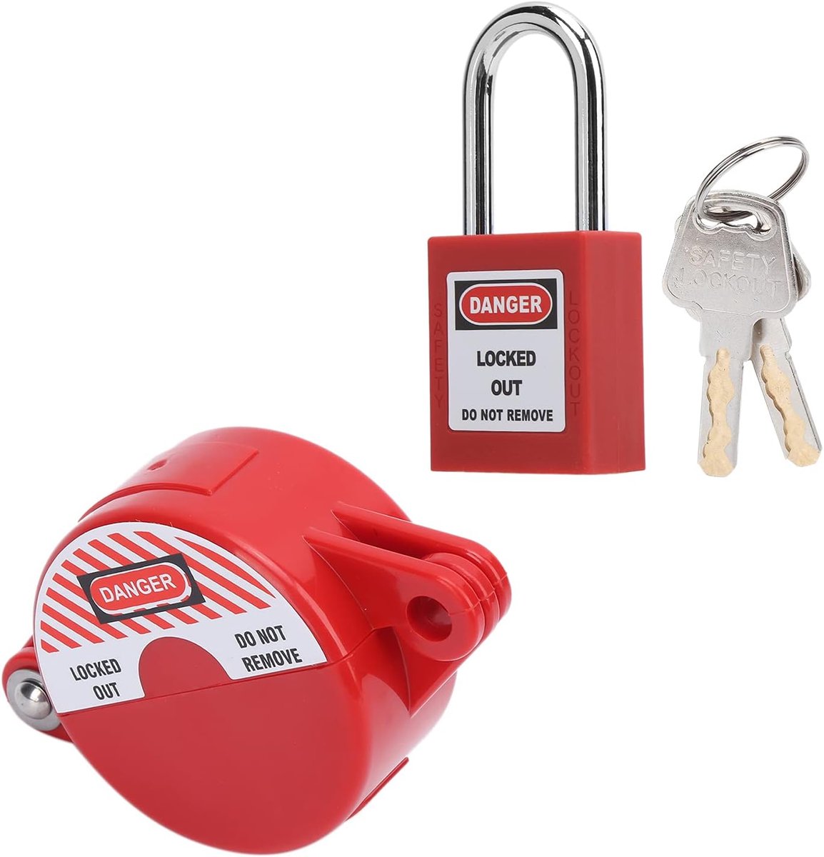 Dailygoods- Hangslot met Cijferslot - Schokbestendig - Waterdicht - Veiligheidslockout - Geschikt voor Gaskleppen - Duurzaam ABS kunststof - Klepvergr