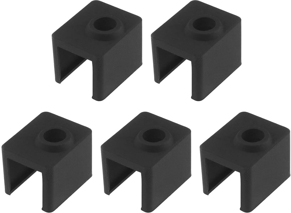 Dailygoods- Verwarmingsblok Siliconen Cover - 5 Stuks - Duurzaam - Compatibel met Elegoo Neptune 4/4 Pro - Afmetingen 18,9x22,9x17,9 mm - Verbeterde B