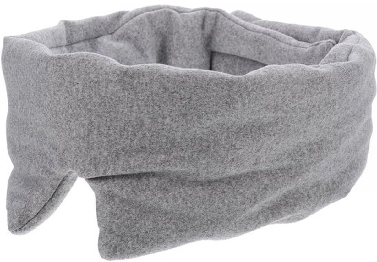 Slaapmasker Verstelbaar - Oogmasker Pluche - Verbeter Slaapkwaliteit - Geen Druk Op Ogen - 28 x 10 cm - Diep Kaki