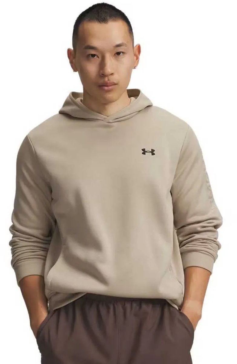 Under Armour Armour Fleece Emboss Hoodie Beige XL Man