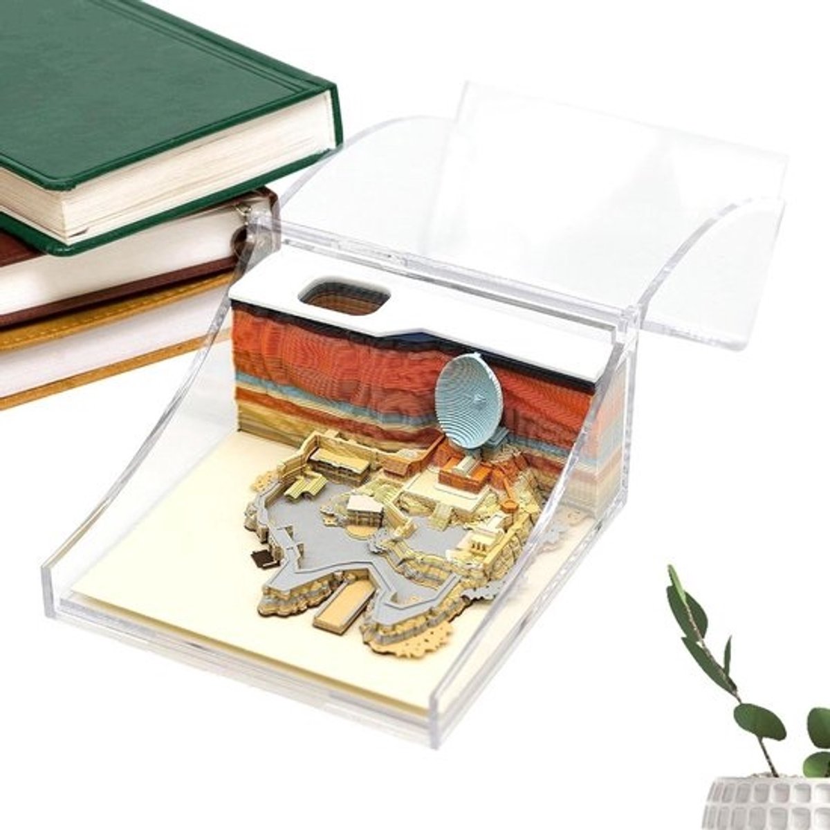 3D Memoblok - Papieren Notities - Cadeau Geven - Niet-klevend - 9x9x5.2 cm - Meerdere kleuren