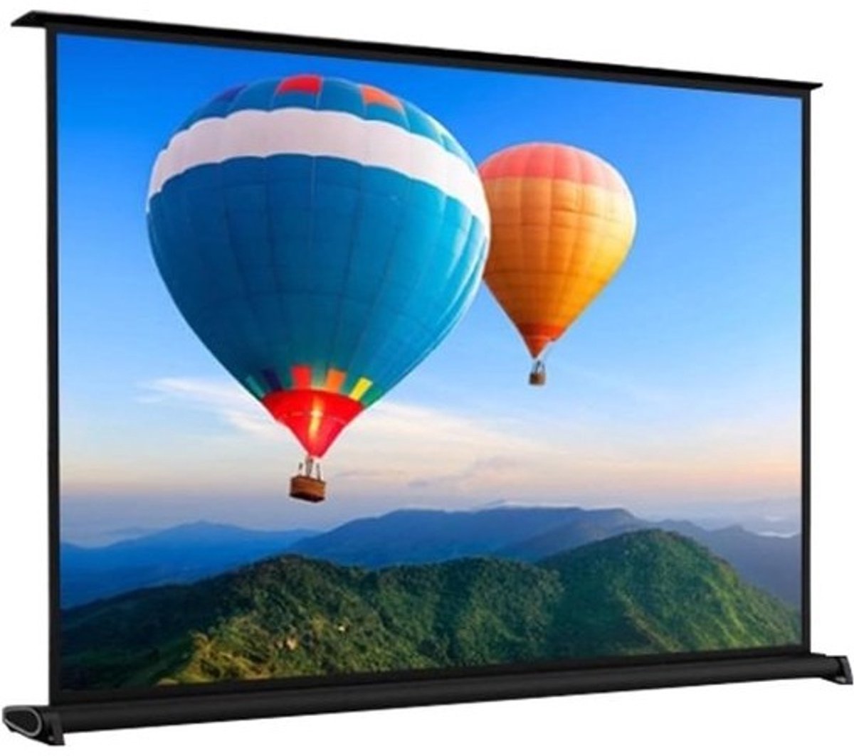 Draagbaar Projectiescherm - Intrekbaar Scherm - Thuisbioscoop - Lichtgewicht Aluminium Behuizing - 40 inch 16:9 - Wit