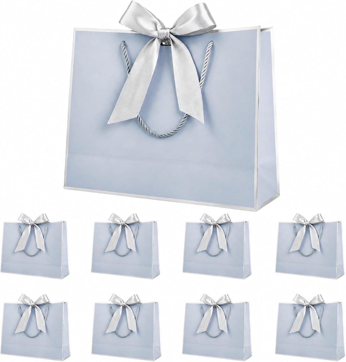 Grote geschenkzakken voor cadeautjes,Luxe cadeautassen met lint