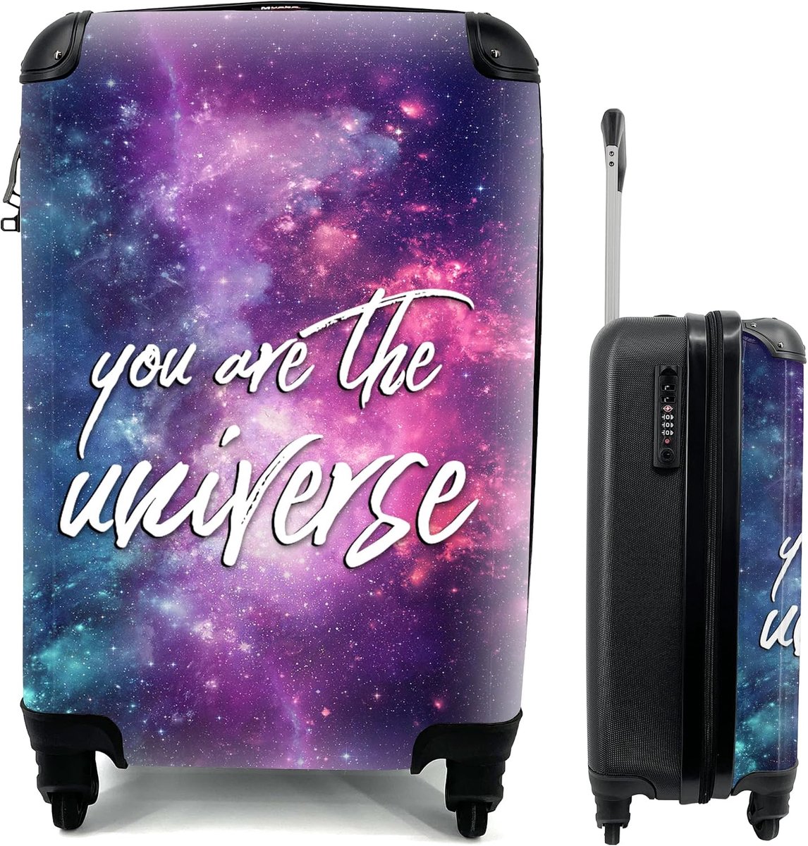 Koffer - Quote - Ruimte - Sterren - Jongens - Meisjes - Kinderen - Past binnen 55x40x20 cm en 55x35x25 cm - Handbagage - Trolley - Fotokoffer - Cabin Size - Print