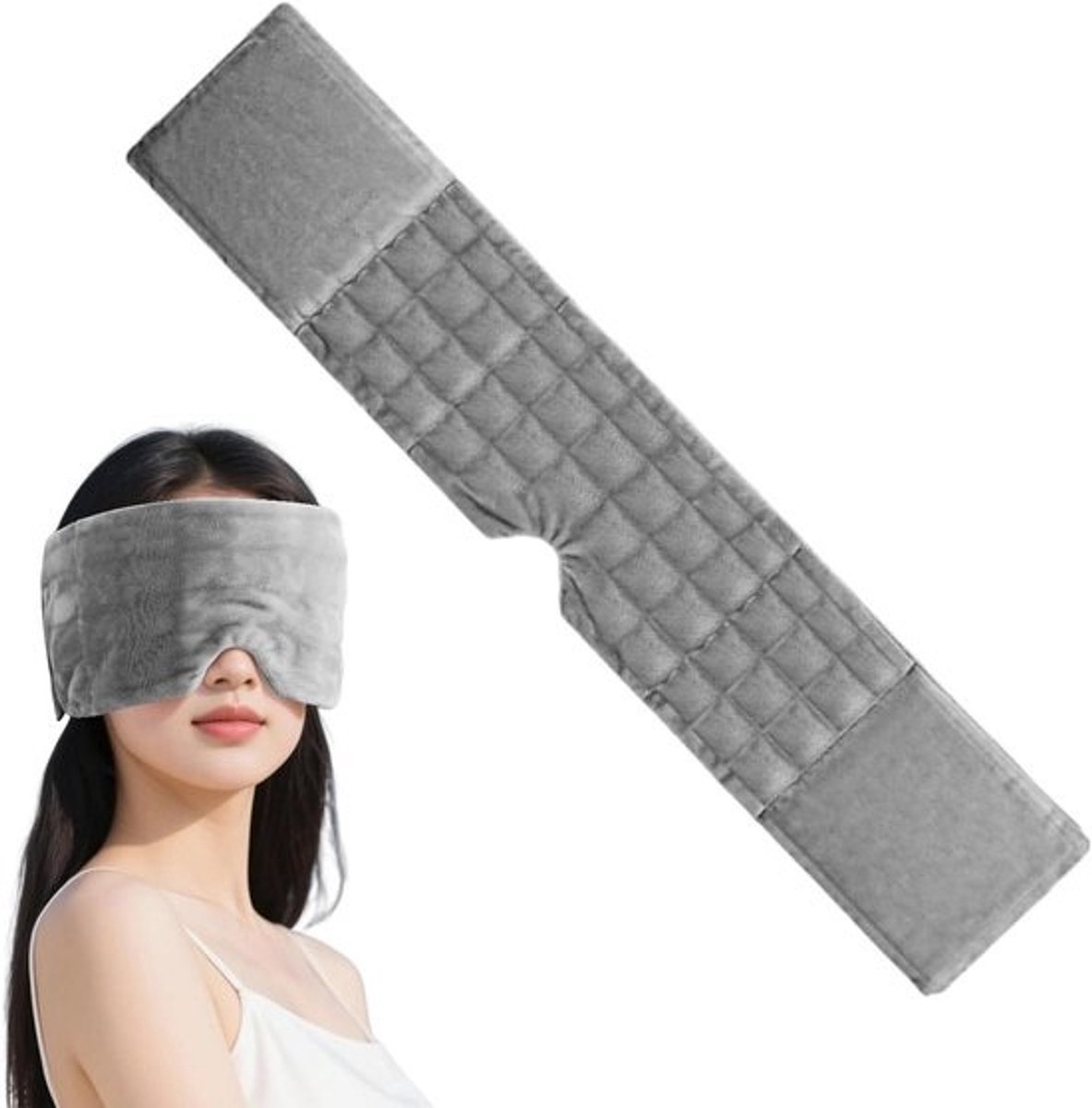 Lichtblokkerend Oogmasker - Oogbedekking Reizen - Ontspannen Slapen - Aanpasbaar aan Gezicht - 19.8 x 19.1 cm - Zwart
