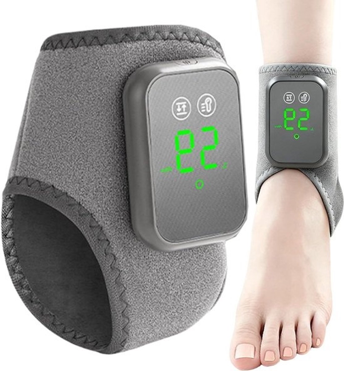 Voetmassager Apparaat - Verwarmde Voetmassage - Ontspanning en Verlichting - Draadloos met Verwarmingsfunctie - 18 x 13 x 6 cm