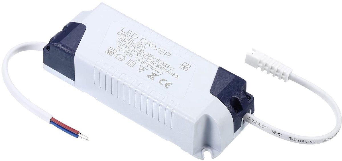 36 W 300 mA LED driver, AC 85-265 V uitgang 72-126 V DC stekker constante stroom gelijkrichter transformator externe voeding voeding voeding
