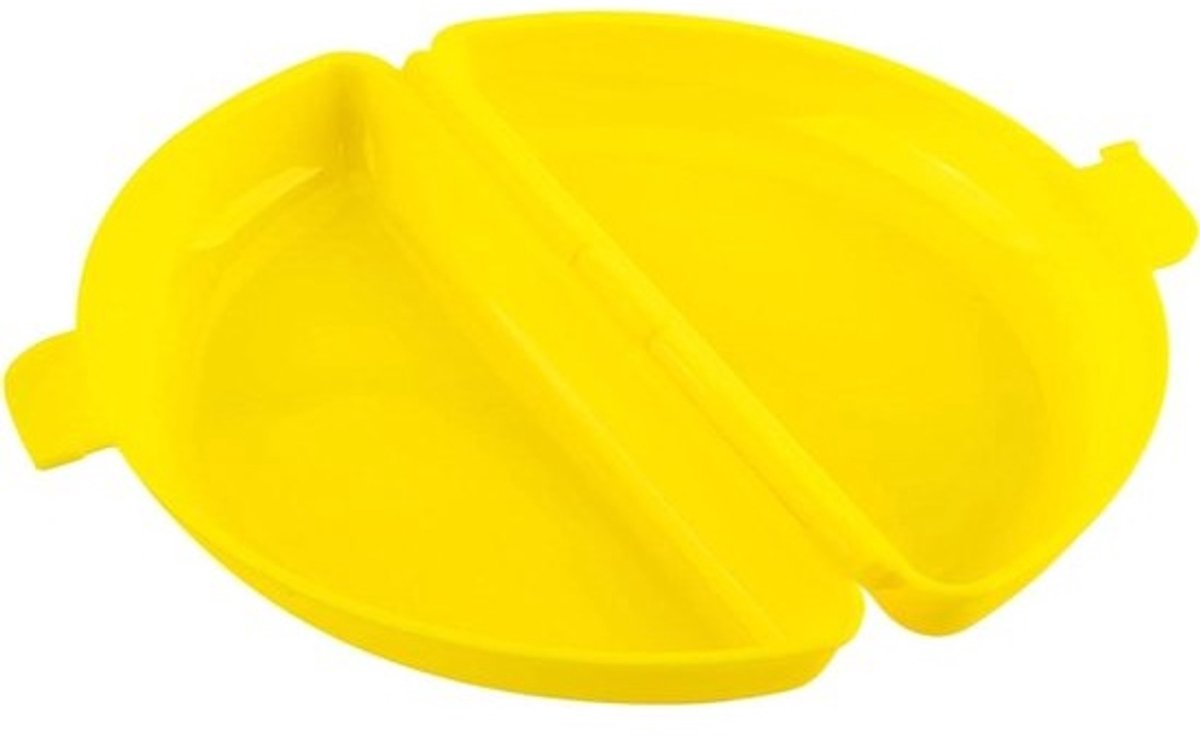 Magnetron Eierkoker - Omelet Maker - Ontbijt Bereiden - Antiaanbaklaag - 21 cm - Meerkleurig