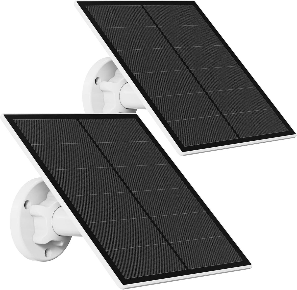 5 W zonnepaneel voor camera, oplaadbaar, voor batterijveiligheid, stroomvoorziening IP65, IP65, voor bewakingscamera, draadloos, micro-USB, wandhouder, 2 stuks