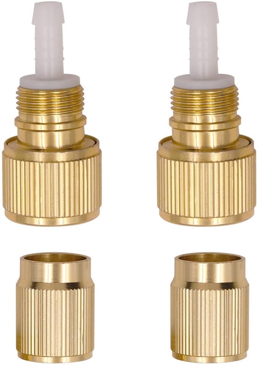2 stuks kraan-snelkoppelingspluggen, messing waterslangconnector, uitbreidbare tuinslangreparatieset