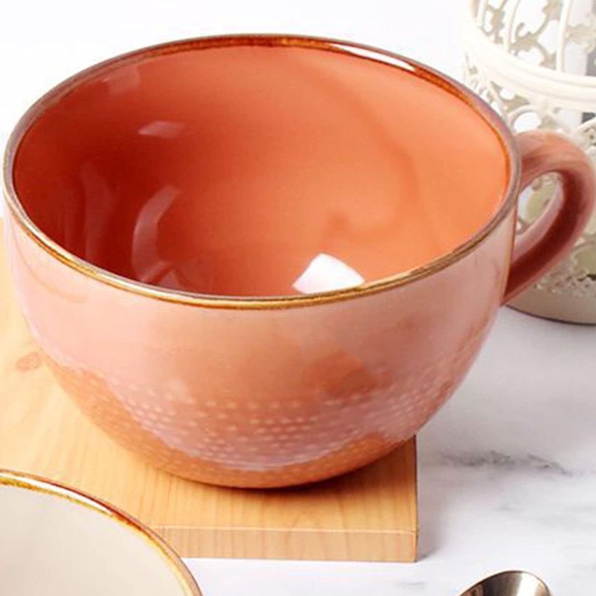 Grote mok, 700 ml, koffiemok, keramiek, mueslikommen met handvat, koffie, theekop, muesli, soepen, ramen, slakom, kom, schotel, porselein, koffiekop, soepkom
