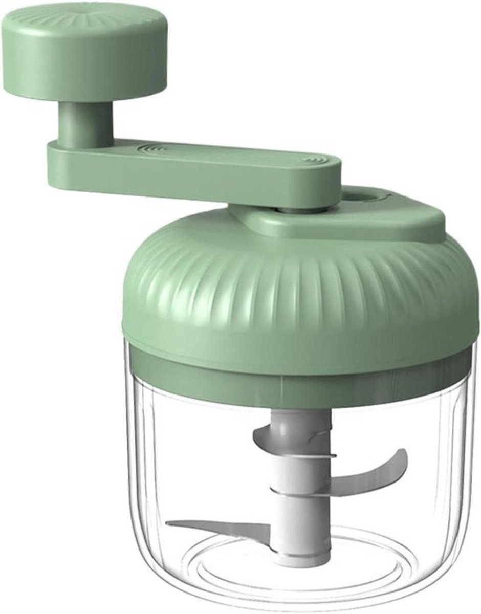 Handmatige Keukenmachine - Voedselhakker - Maaltijd Voorbereiden - Drie Snelheden - 15x10x15 cm - Groen