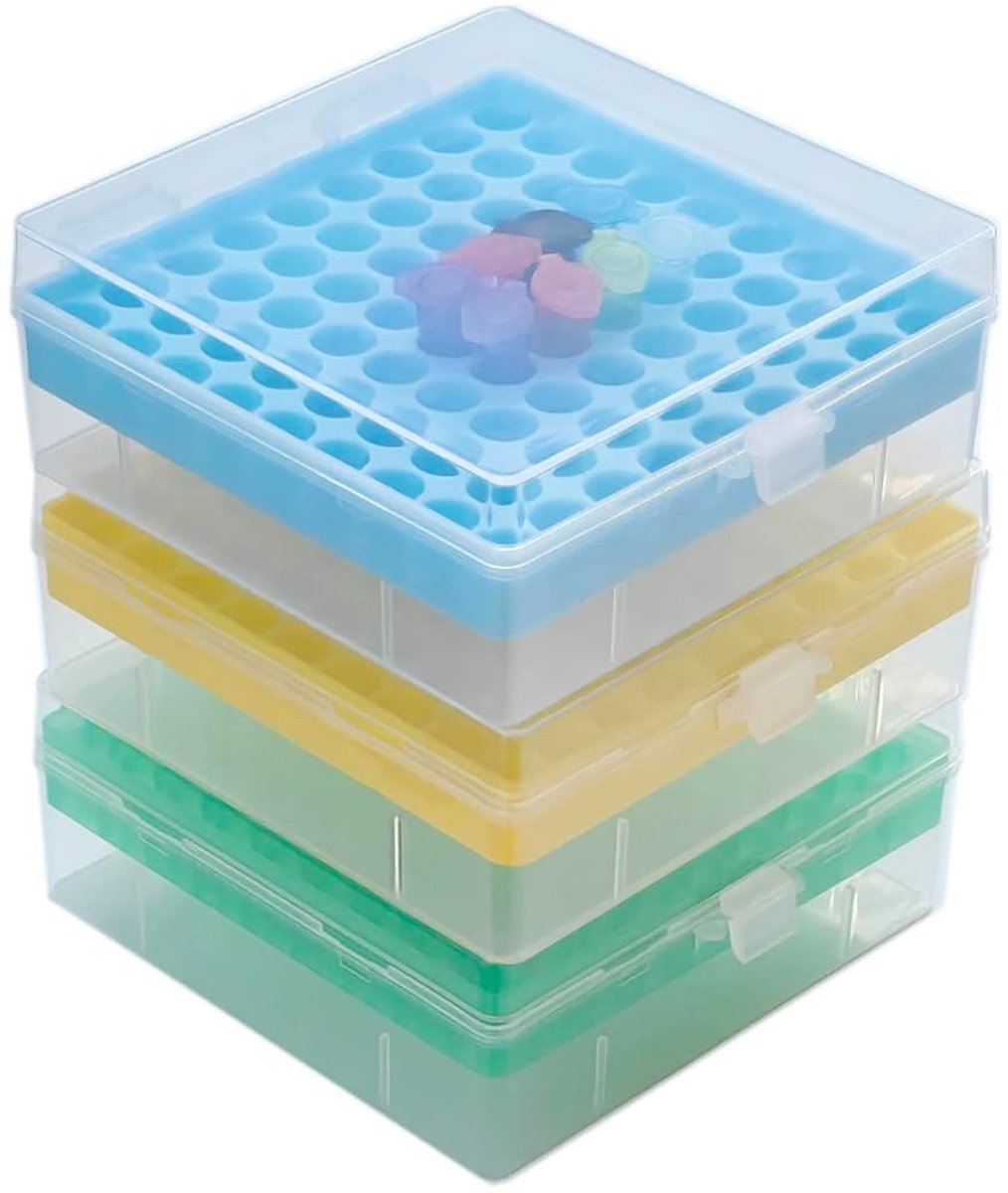 81-Well-opbergbox voor microbuisjes, 1,5-2,0 ml buisjes, 3 stuks