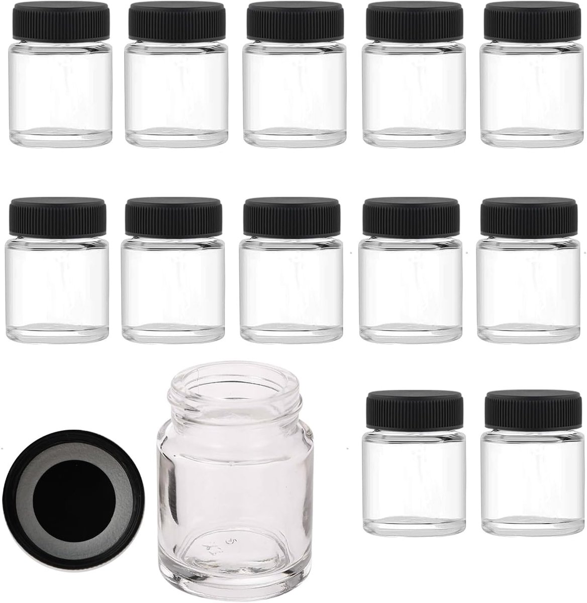 12 stuks airbrushflessen van glas voor het bewaren van airbrush-spuitverf, inkt of verf