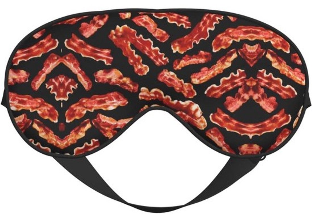 Slaapmasker Dubbelzijdig - Oogmasker Nachtrust - Verbeteren Slaapkwaliteit - Vederlicht Drukvrij - 10 cm x 20 cm - Spek Patroon