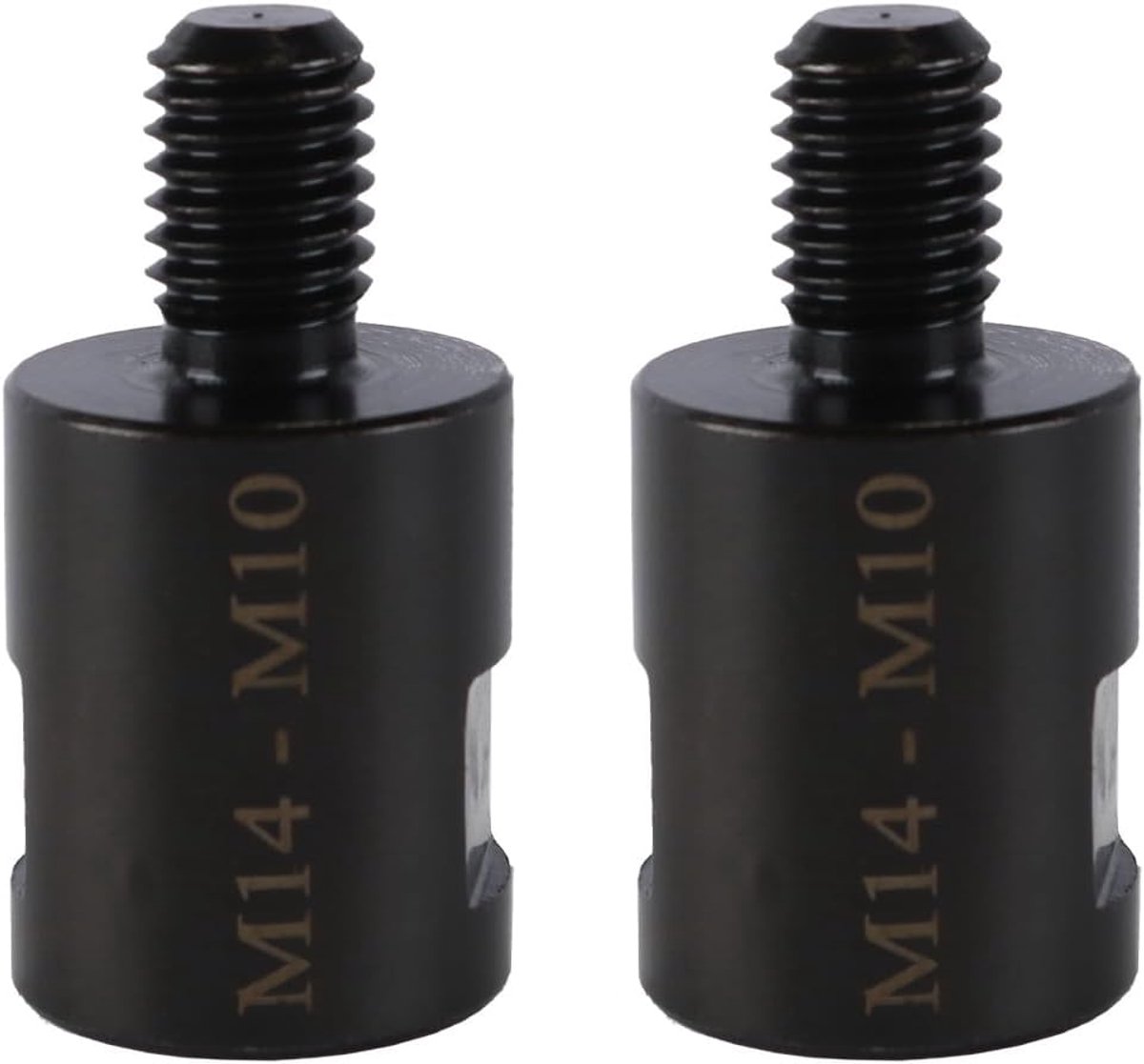 Dailygoods - M10 naar M14 adapter - 2 stuks - Geschikt voor diamantboorkronen - Zwart - Buitendraad naar binnendraad - Perfect voor polijstpads - Hand