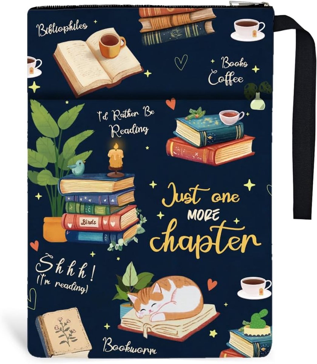 Dailygoods- Boekomslagen Madeliefje Bloem - 34 x 24 cm - Polyester - Rits en Voorvak - Boekenbeschermers - Voor Studenten en Leraren - Boekhoes