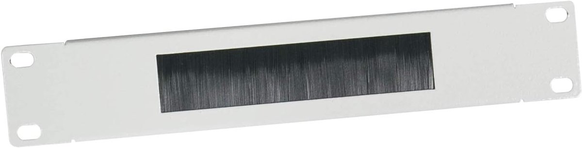 Kabeldoorvoer met borstelinzet voor serverkast | 10 inch | lichtgrijs