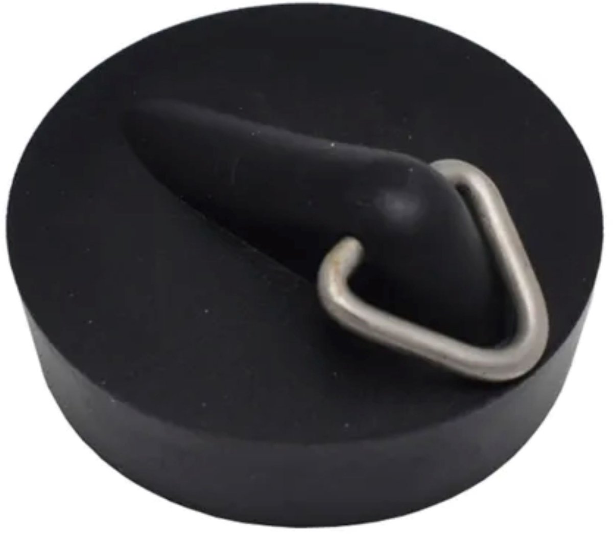 gootsteendop zwart rubber - klein - 40,5 cm - afvoerstop