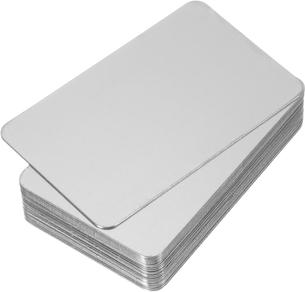 Visitekaartjes, 12 stuks matte blanco naamkaartlasergravure voor doe-het-zelf cadeaubonnen, zilver