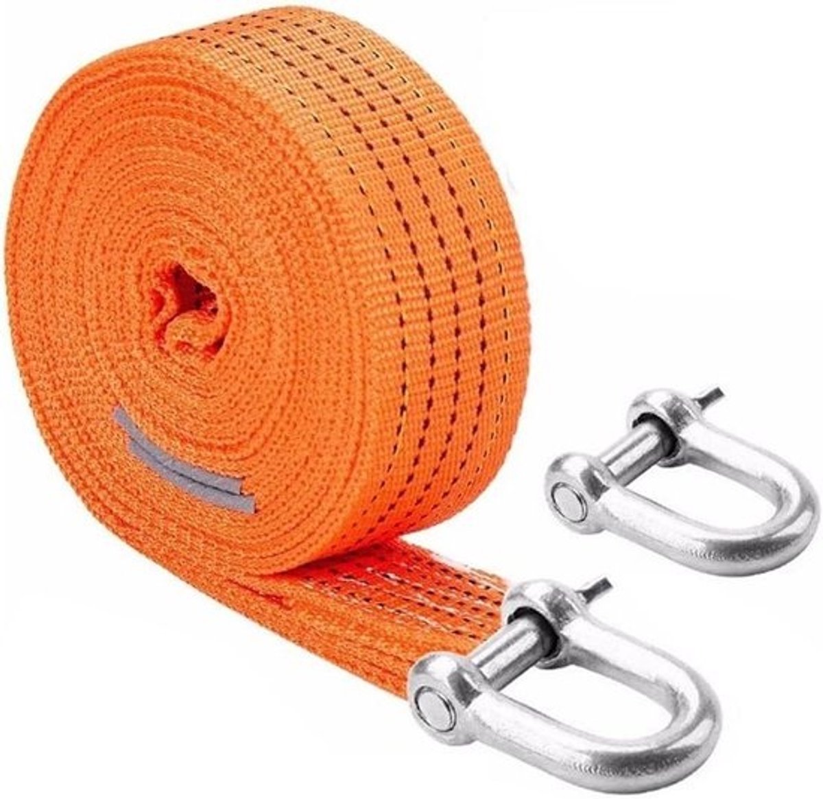 Sleepkabel Voertuigen - Bergingsriem Herstel - Auto Bergen - Versterkte Haken - 8m 12 Ton - Oranje