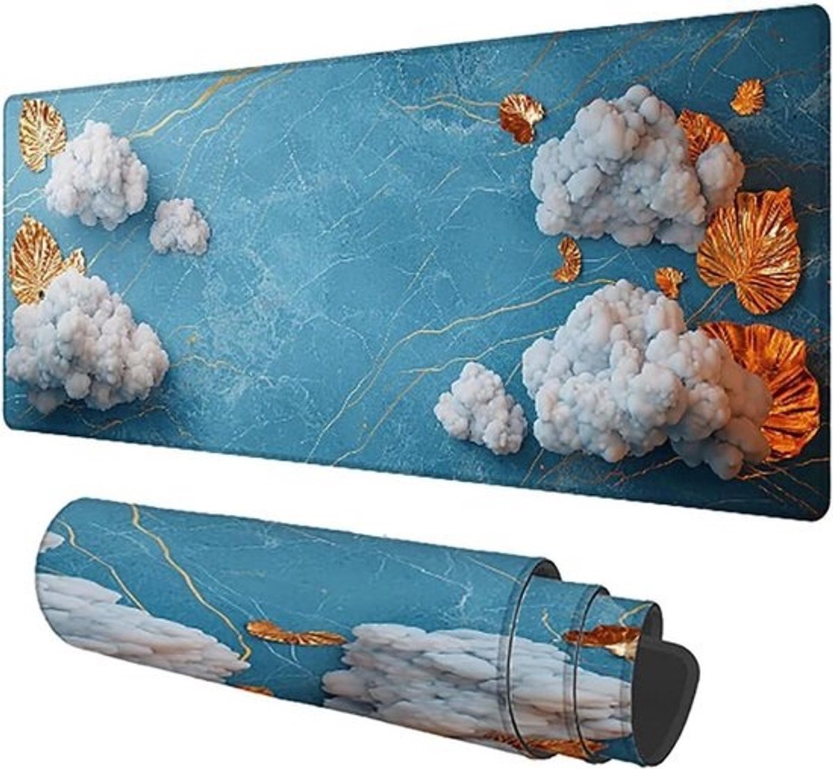 XXL Muismat - Bureaumat Gaming - Bureau Organisatie - Antislip Rubberen Basis - 100 x 50 cm - Modern Landschap