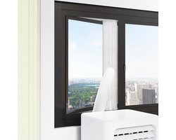 400cm airconditioning raamafdichting voor mobiele airconditioners wasdrogers luchtafvoerdrogers heteluchtstop raam dubbele ritssluiting voor dakramen