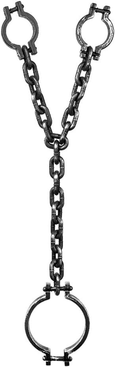Handboeien kerker, ca. 100 cm, gevangene, dungeon, accessoire of decoratie voor Halloween, eng feest, carnaval, themafeest