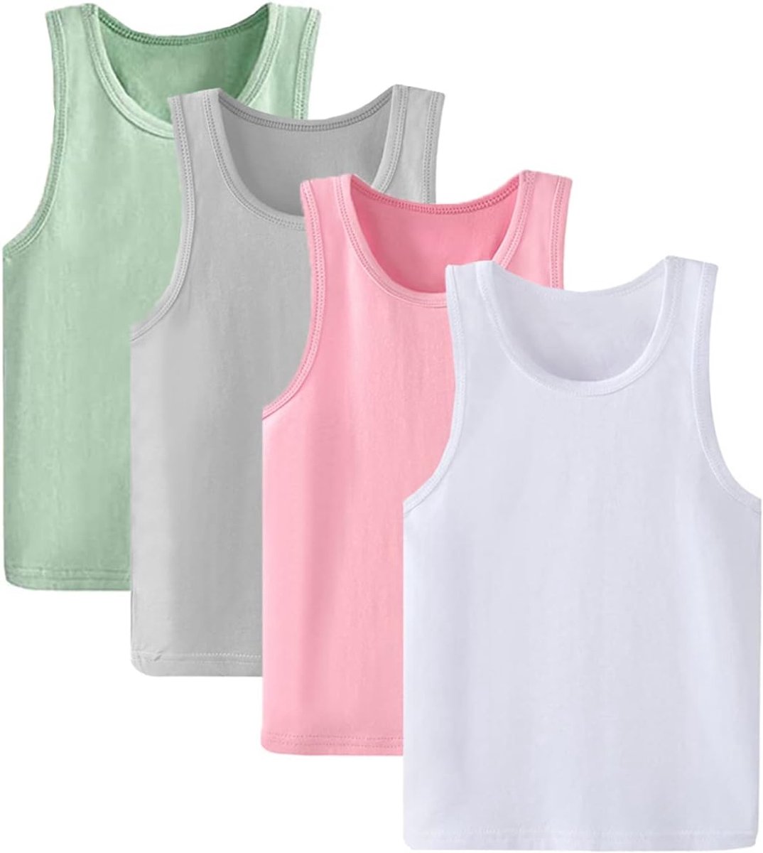 2-8 jaar kleine meisjes normale lak zachte lijfjes onderhemden 4-delig kinderen comfort ademende tanktops