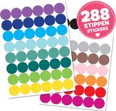 Stippen Etiketten 14 mm - 288 Ronde Stippen Stickers voor Labelen & Organiseren