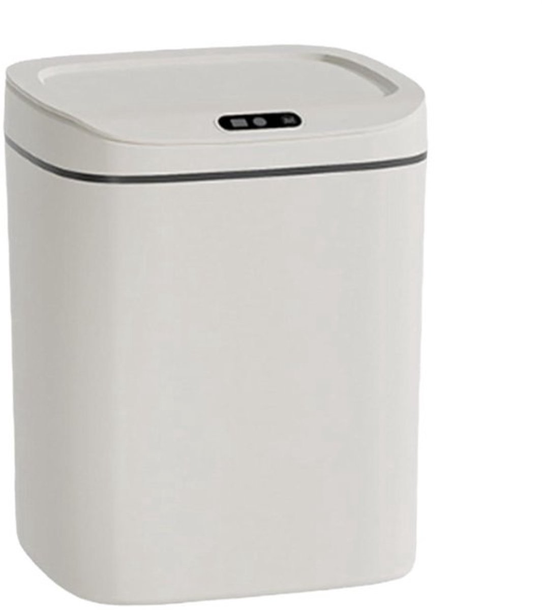 Slimme Sensor Prullenbak - Automatische Vuilnisbak - Hygiënisch Afval Beheer - Contactloos Openen Deksel - 12 Liter - Wit