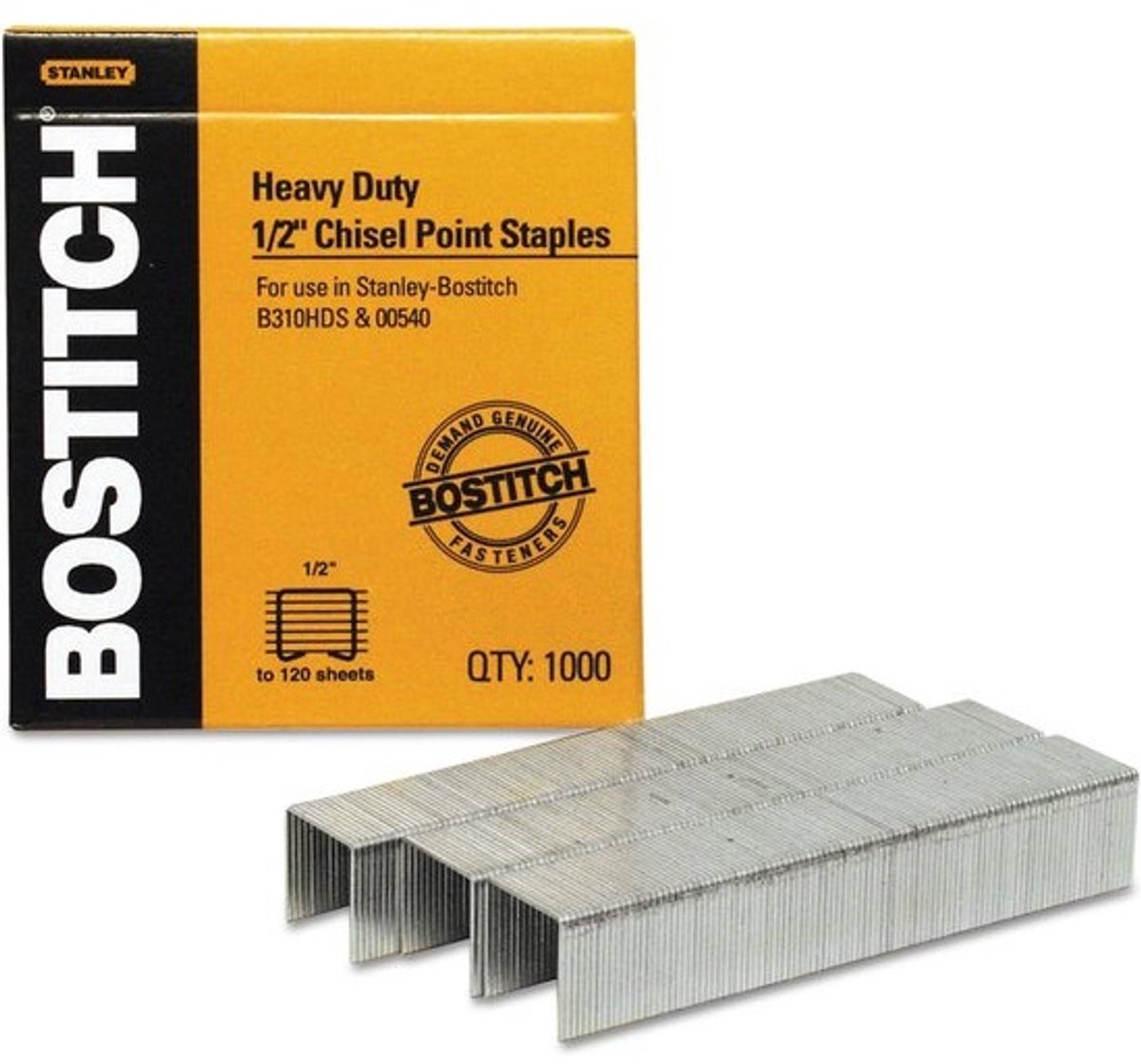 Heavy Duty nietjes voor nietmachine, 55-85 vellen capaciteit, 0,5 inch nietlengte, doos van 1000 stuks