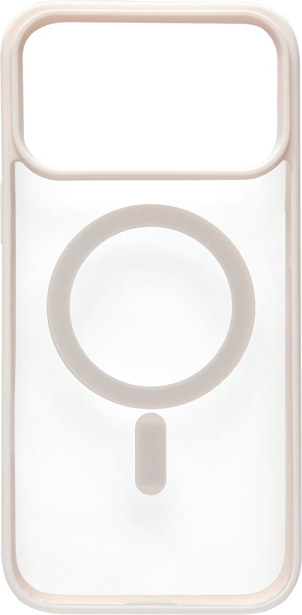 Hoesje Geschikt voor Apple iPhone 18 Pro Max - Roze - Casemania Magnetisch Bumper Back Cover Geschikt voor MagSafe - Zachte TPU Rand en Krasbestendige Transparante Achterkant Back Cover