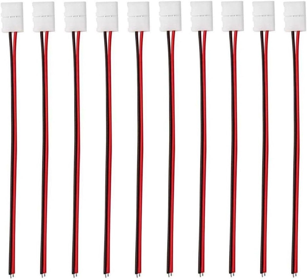 2-pins 8 mm connector kit voor bedrading snelle soldeervrije verbinding voor 3528 / 2835 strip lights
