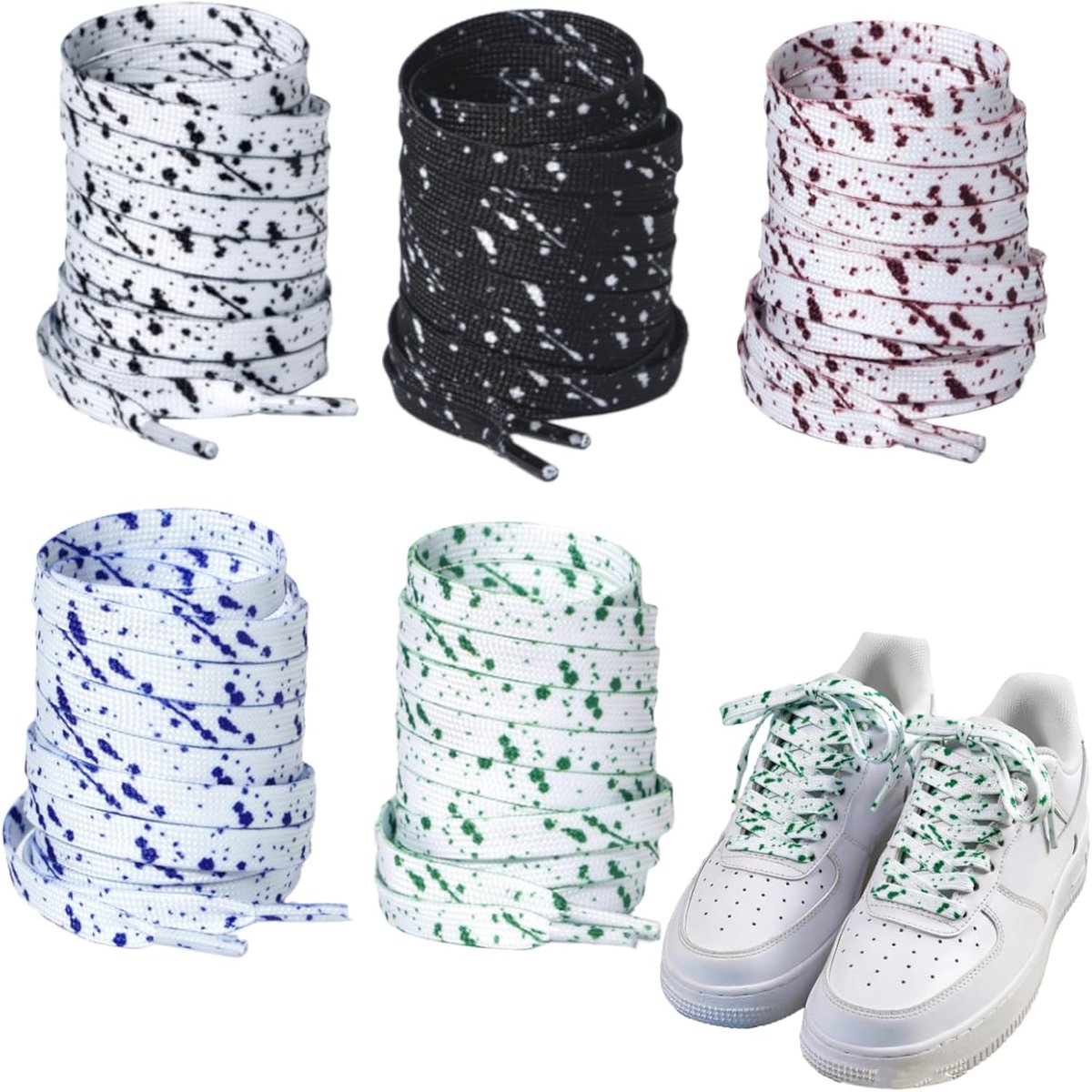 Schoenveters met Artistiek Patroon, Vervangveters voor Sneakers en Sportschoenen, Mode Accessoire voor Dames Heren en Tieners