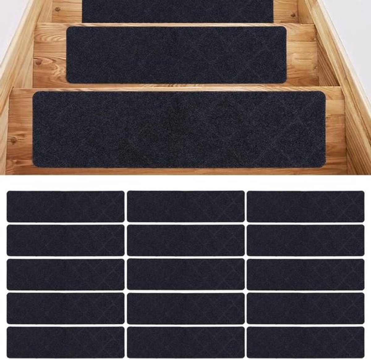 15 Stuks Zachte Antislip Traptreden Strasspatroon - Huishoudelijke Laddermat Griptape - Buitentraptreden Skateboard Opstaptapijt