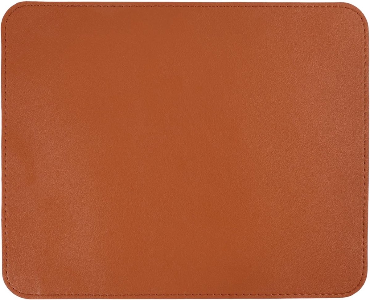 Muismat 26 × 21 cm, lederen oppervlak, maximale precisie, antislip basis van natuurlijk rubber, gemakkelijk schoon te maken, kleine muismat geschikt voor desktops en laptops