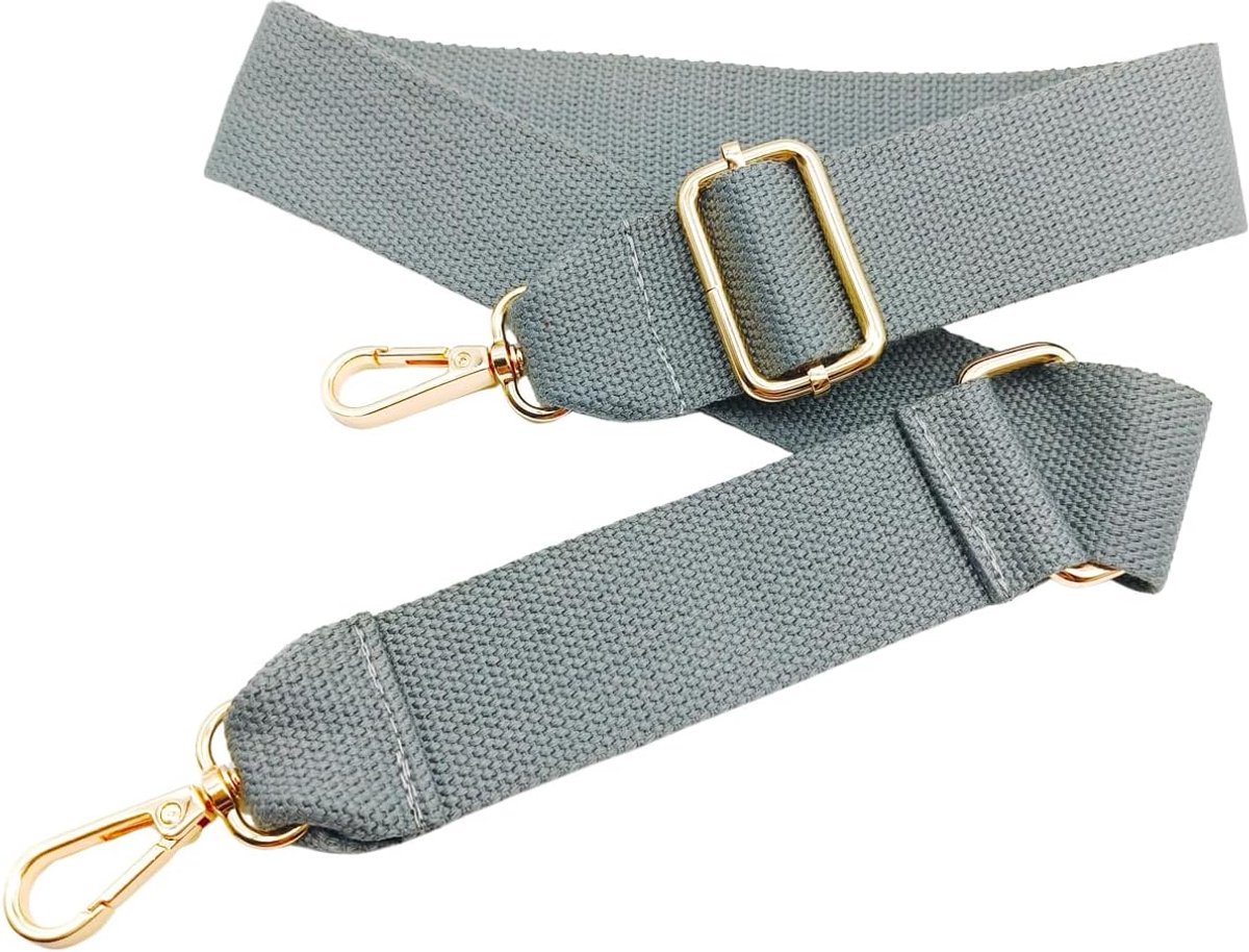tasriem om te wisselen, brede schouderriem voor dames, 3,8 cm, tasriem met karabijnhaak, goud, schouderriem voor dames, moderne crossbody, handtas, grijs, 705