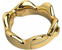 Adjustable Cock Ring Golden Metal Penis Rings Lotus shape Chastity Devices Adult Intimate Jewellery SM Bondage Sex Toys for Men (S)