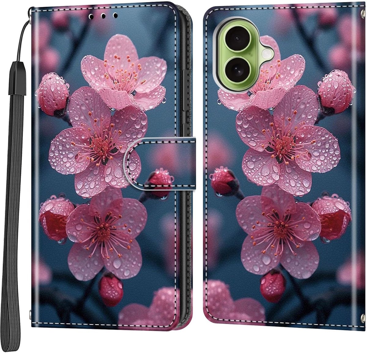 Portemonnee Telefoonhoes voor iPhone 17 Bloemen