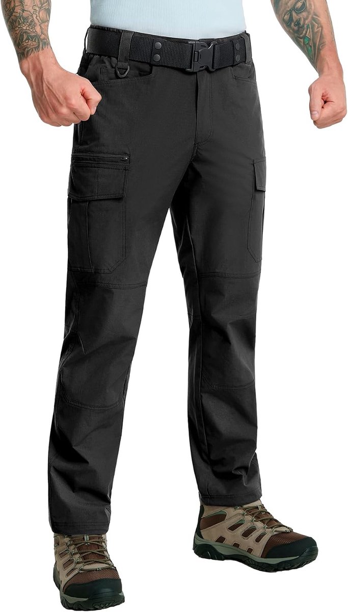 Wandelbroek voor heren, outdoorbroek, lichte cargobroek voor heren, waterafstotend, trekkingbroek, sneldrogend, stretch, werkbroek