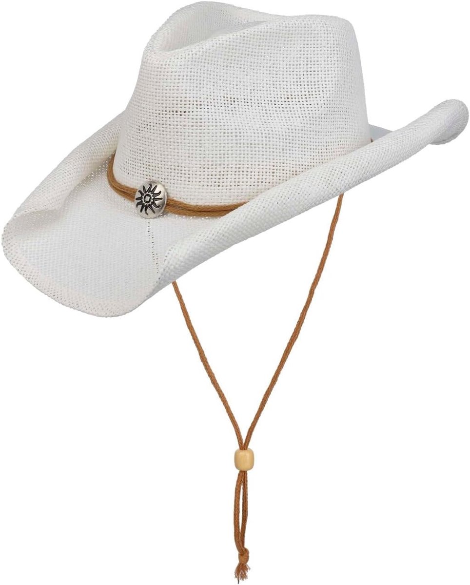 Vescadosa western strohoed monochroom Unisex Lente Zomer