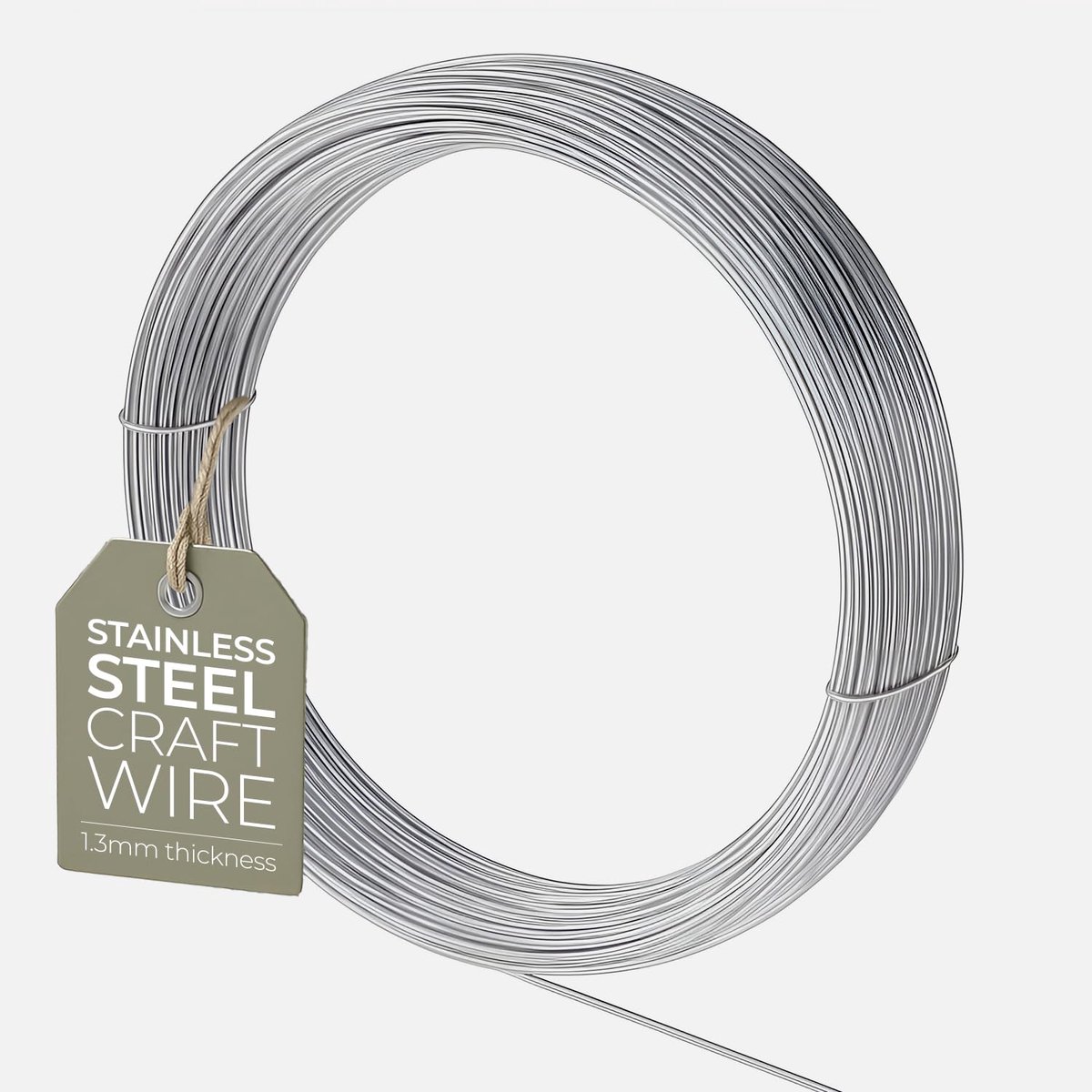 Roestvrij stalen draad 304, 1,3 mm, 16 gauge, 3 m, knutseldraad, sieraden maken, sculptuur, bonsai-draad, roestbestendig en duurzaam, verschillende diktes