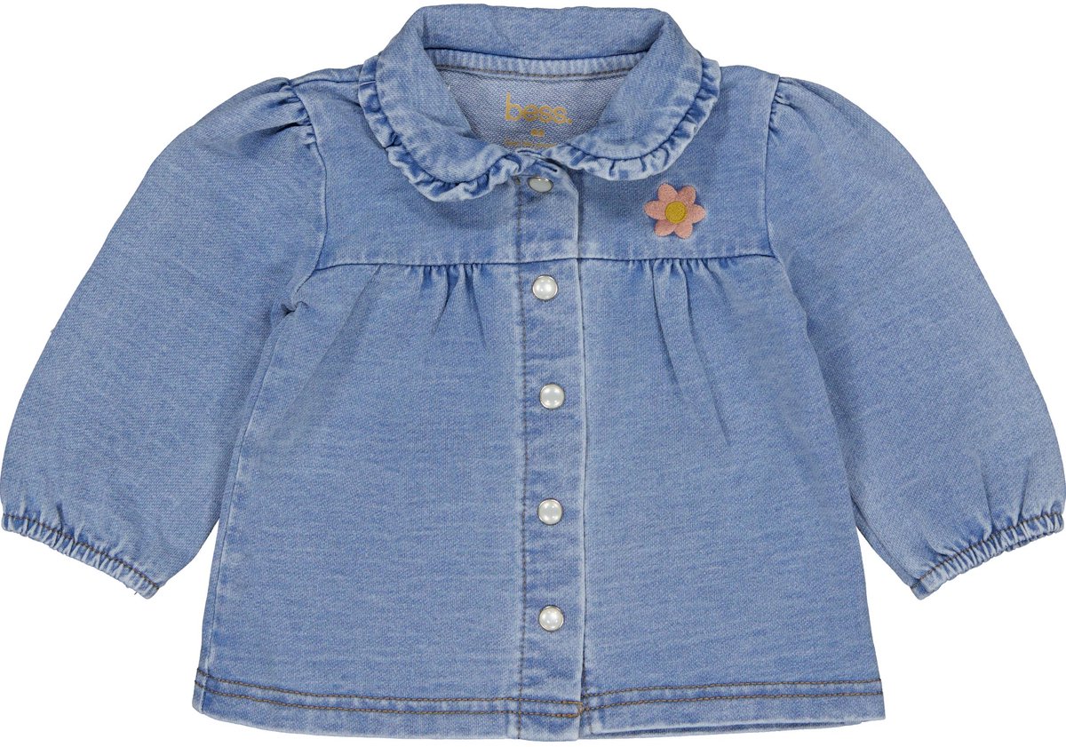 B.E.S.S. Baby meisjes Blouse Anja Denim Blue maat 80