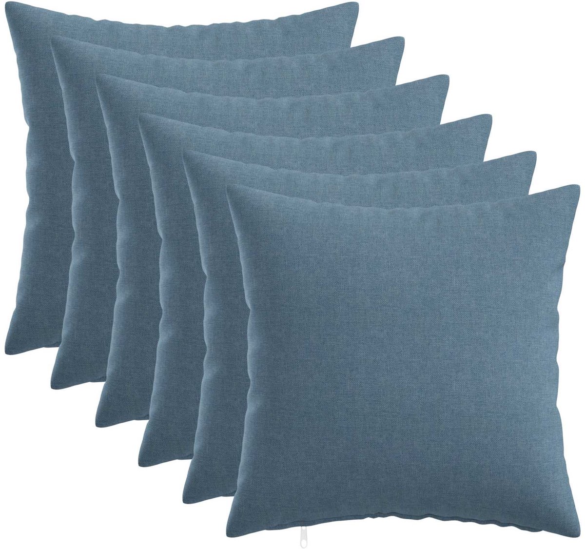 vidaXL Dekenkussen - 6 - st - HEERLEN - Jeans - Blauw - 50 - x - 50 - cm - Stof Jeans Blauw