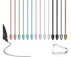 14 stuks gekleurde kunststof en metalen punten voor Samsung Galaxy Tab S11/S10/S9/S8/S7/S6, Note20/10/10 Plus, S25/S24/S23/S22 Ultra S Pen, Kindle Scribe Pen (2 metaal + 12 kunststof)