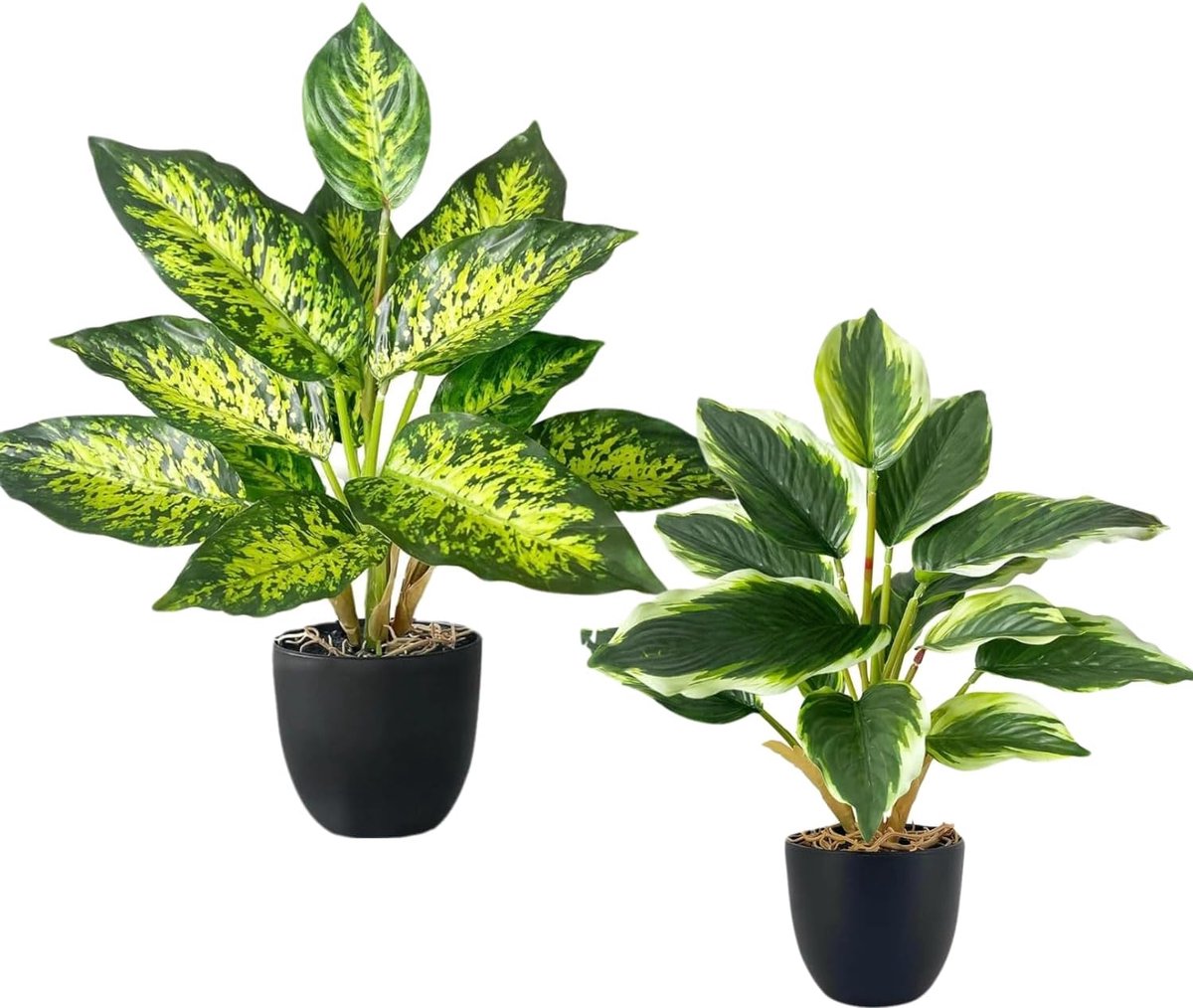 Kunstplanten, kunstpotplanten, 29 cm, kamerplanten, sierplanten, geschikt voor badkamer, kantoor, keuken en woonkamer