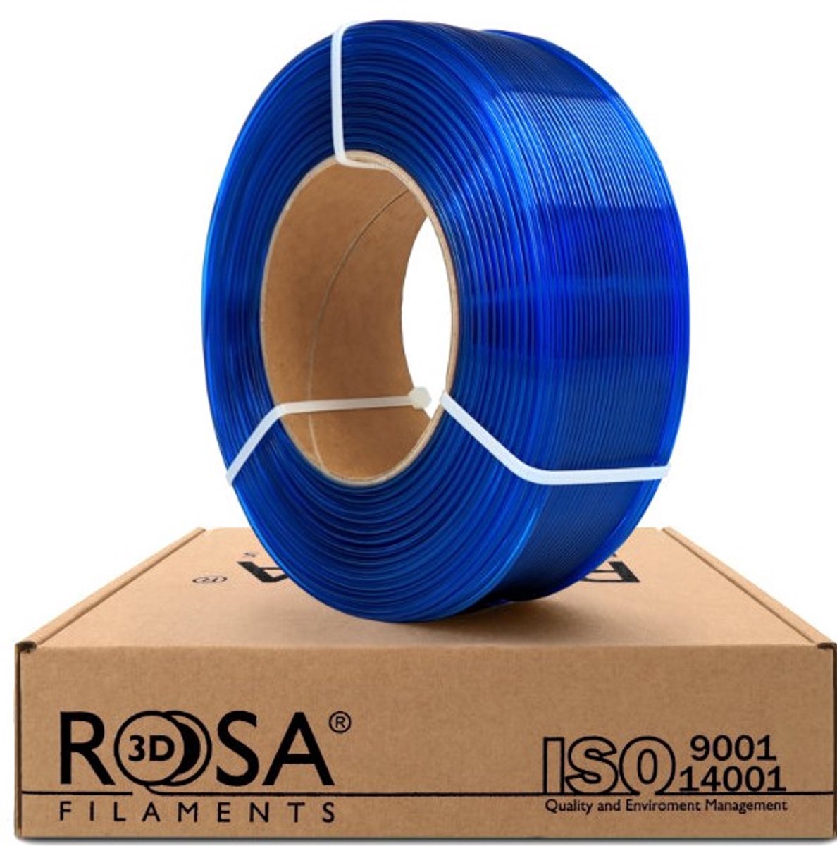 Rosa3D PET-G Blauw sky Transparant 1,75 mm 1 kg Refill Filament